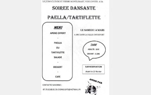 Soirée Paella/Tartiflette à St Pierre Mlt