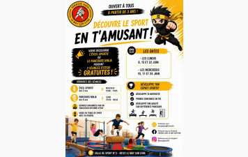 Nouvelles activités dès 3 ans "éveil sportif" et "Parcours Ninja"